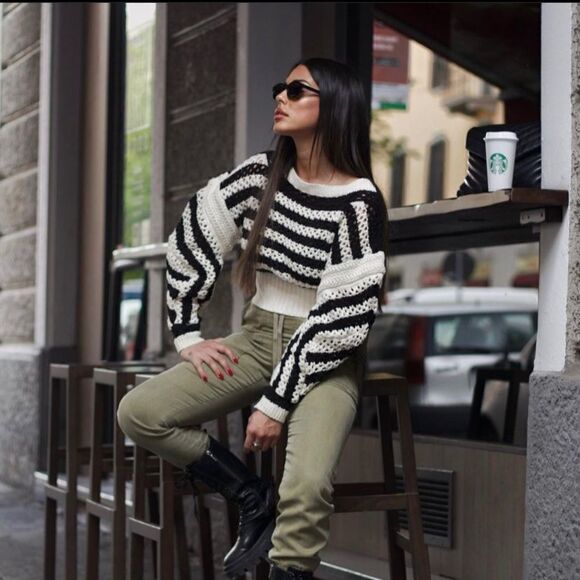 Zara Limited Edition Striped Sweater New - Picture 3 of 6